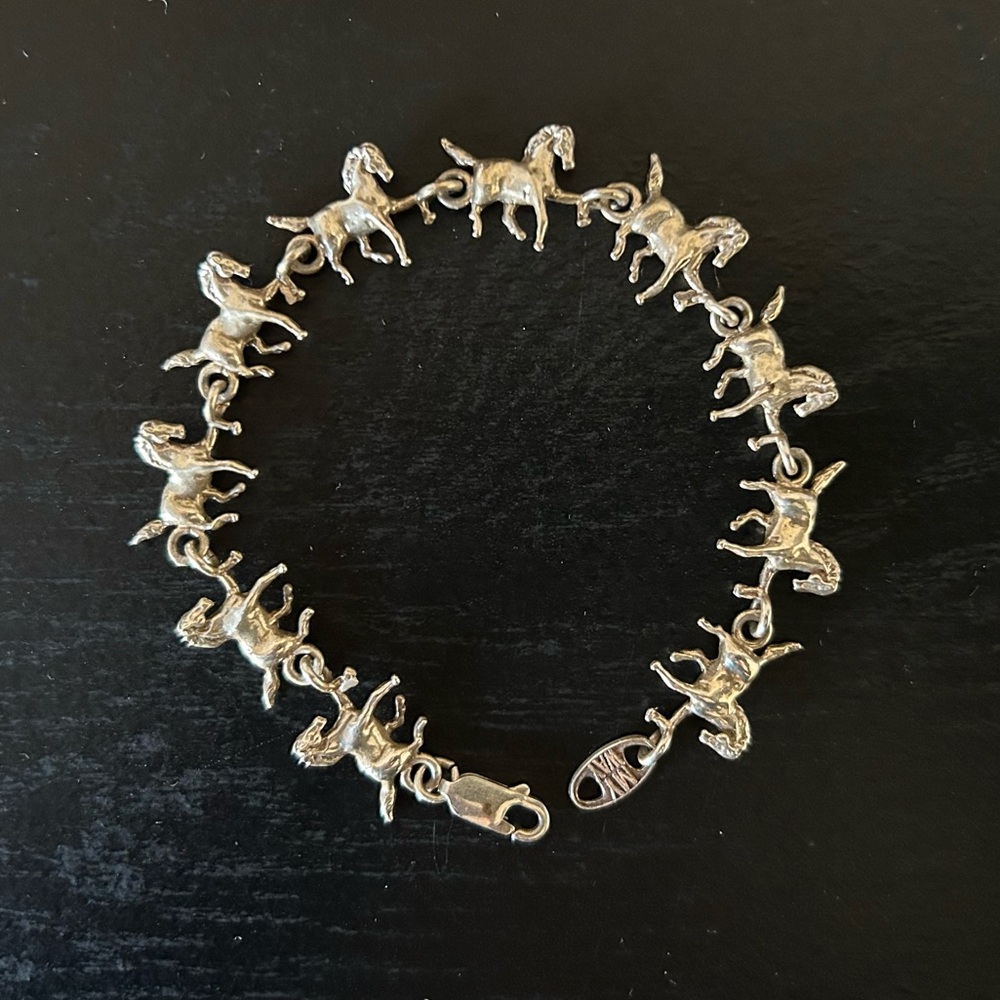 Sterling Silver Horse Bracelet